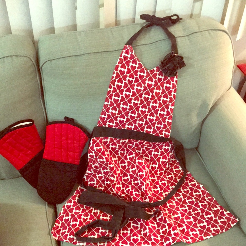 Apron & Oven mitt set